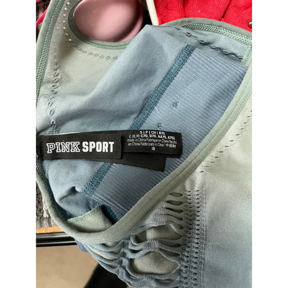Women's Set PINK Active Sports Bra & Leggings S Teal Green - Picture 4 of 4